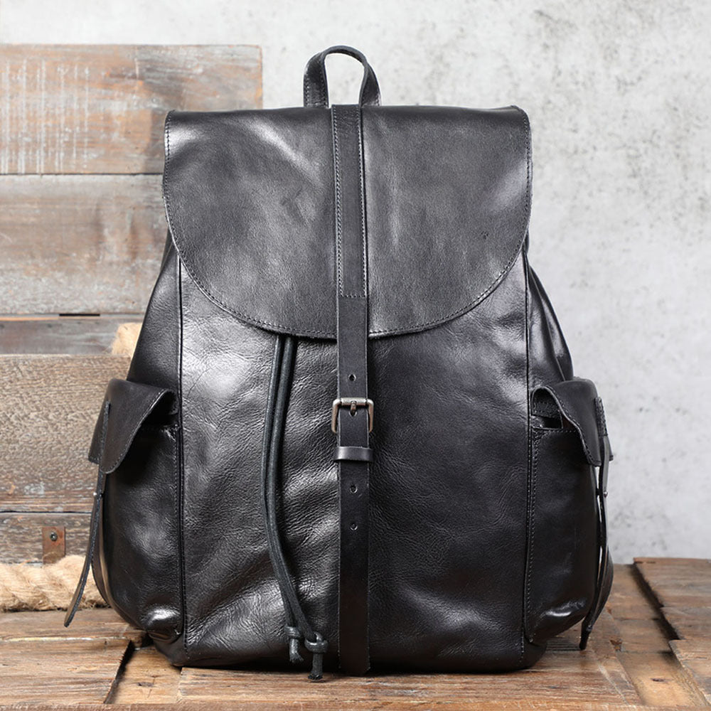 Top Leather Backpack Large Capacity