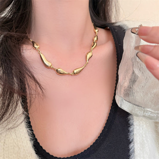 Women's Metal Water Drop Stitching Necklace